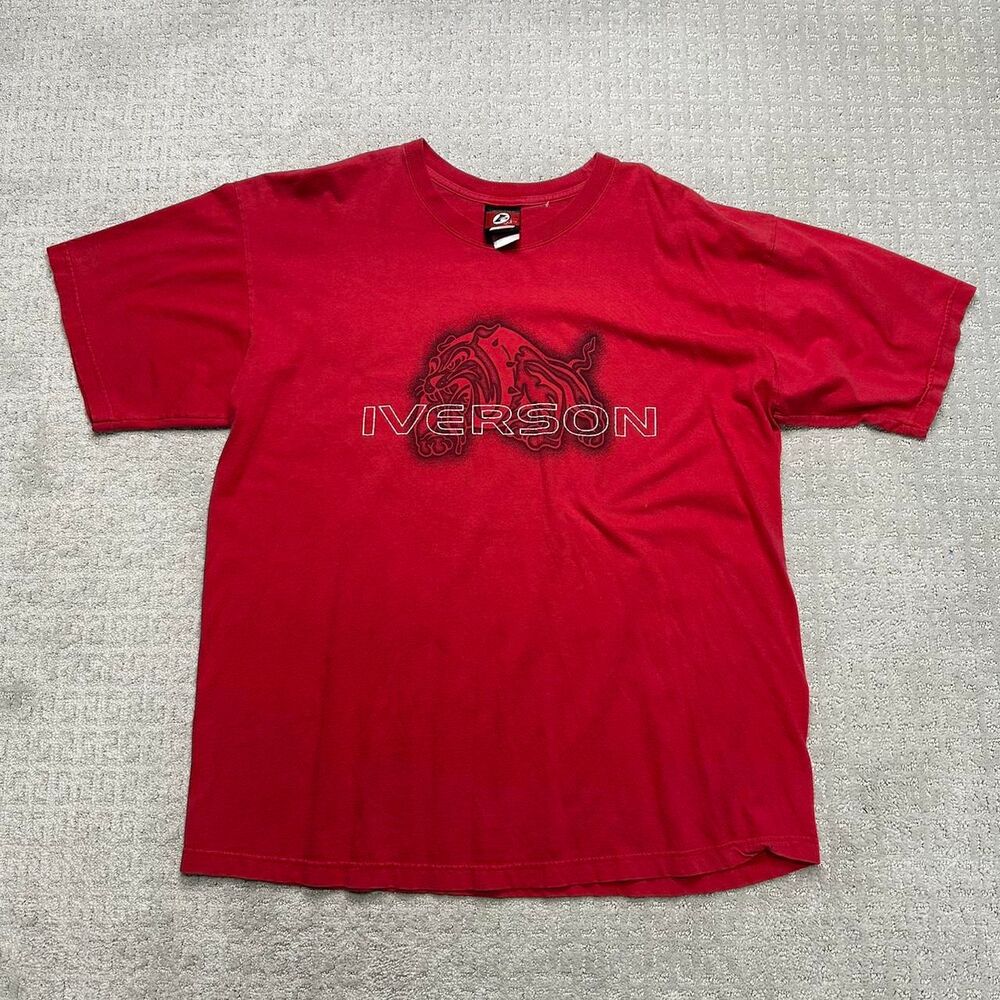 Nba Iverson Men's Red T-shirt